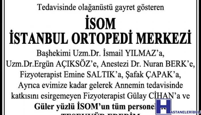 İsom İstanbul Ortopedi Merkezi